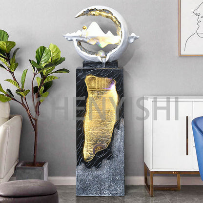 CHENYISHI New Chinese-style Flowing Water Fountain Ornaments Circulating Water Floor-to-ceiling Living Room Interior Decor