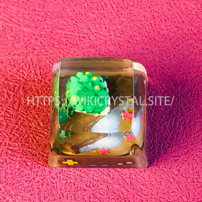 Shaymin custom craftsman keycaps, Pokemon resin keycaps, anime Cherry MX keycaps