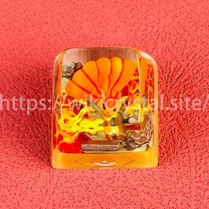 Vulpix Custom 1U Pokemon Keycap, Liquidate Artisan Anime Cherry MX Keycaps