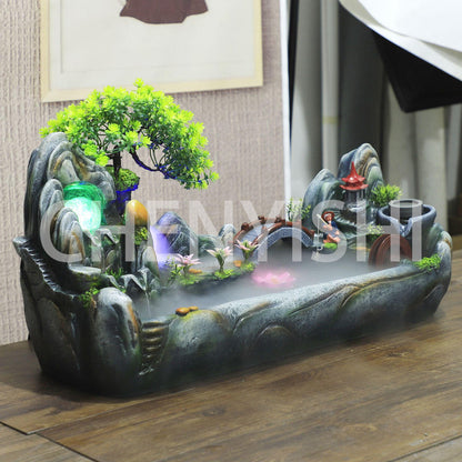 CHENYISHIWholesale Modern Minimalist Housewarming Living Room TV Cabinet Long Rockery Flowing Water Fountain Home Decoration Ornament