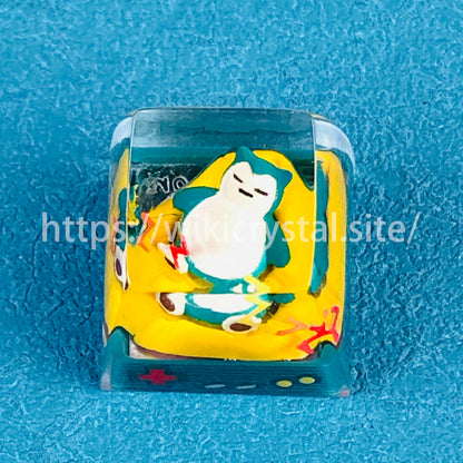 Snorlax Custom 1U Pokemon Keycap, Liquidate Artisan Anime Cherry MX Keycaps