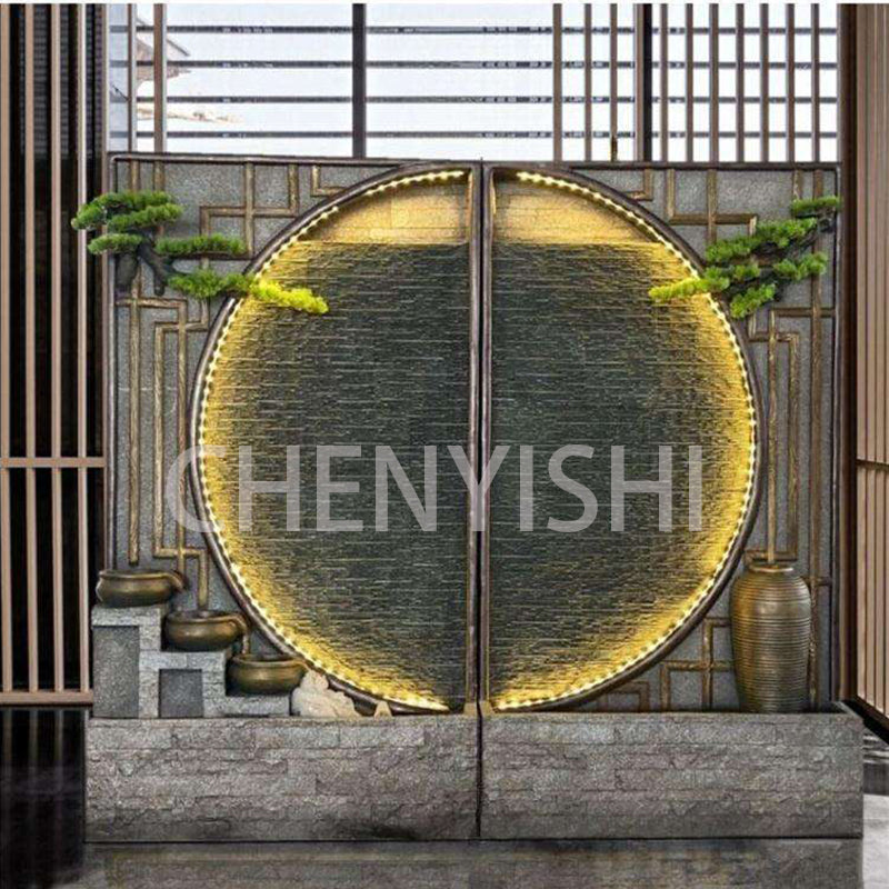 CHENYISHI Large Water Zen Fountain Pool Garden Waterscape B&B Landscaping Balcony Fish Pond Rockery Double-sided Flowing Water Ornaments