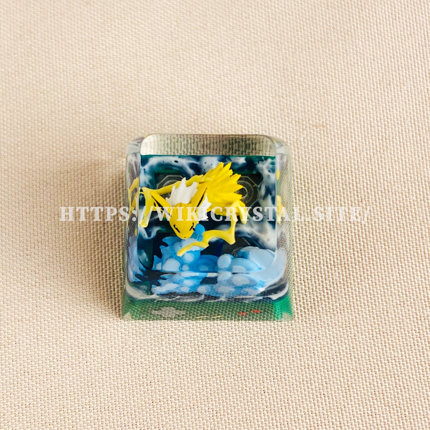 Pokemon Jolteon Custom 1U Keycaps Pokemon Keycap Liquidate keycap Artisan Keycap Anime Cherry MX Keycaps