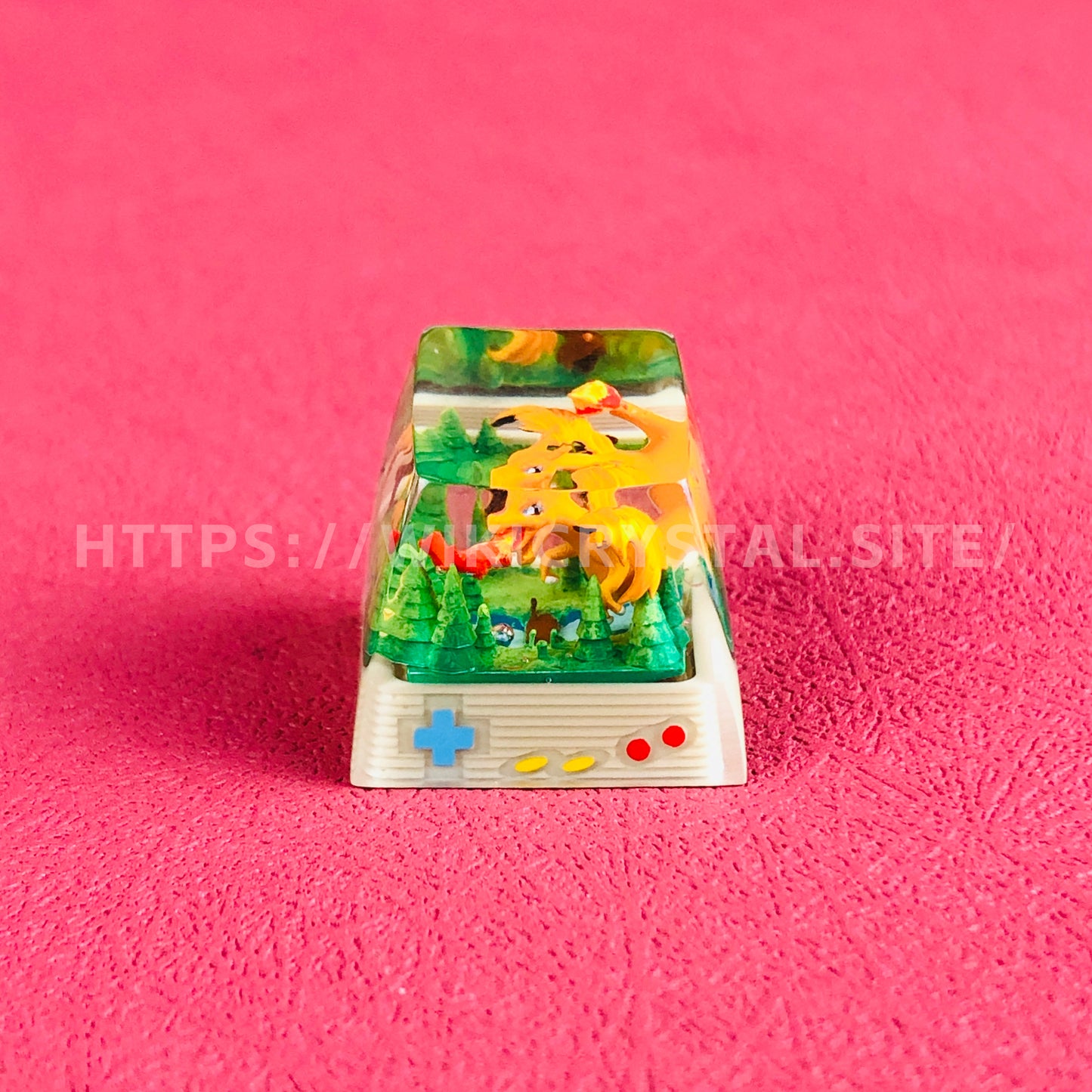 Pokémon Charizard custom 1U keycap Pokemon keycap liquefied keycap artisan keycap anime cherry MX keycap yellow keycap
