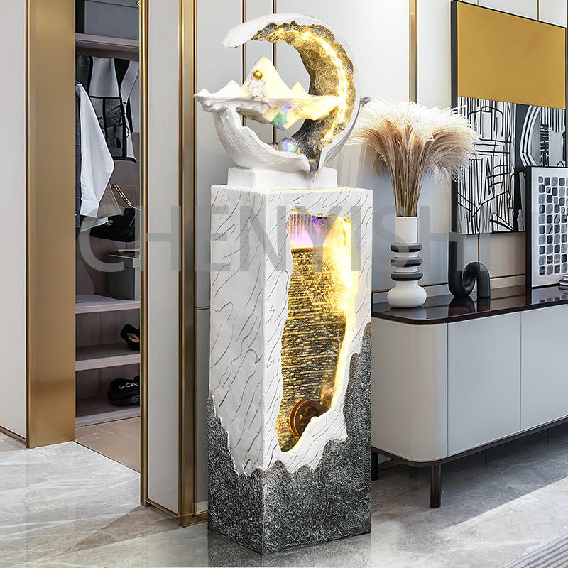 CHENYISHI New Chinese-style Flowing Water Fountain Ornaments Circulating Water Floor-to-ceiling Living Room Interior Decor