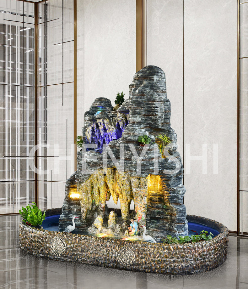 CHENYISHI Partition Large Rockery Water Landscape Garden Courtyard Office Floor-standing Ornaments New Chinese Style Waterfalls