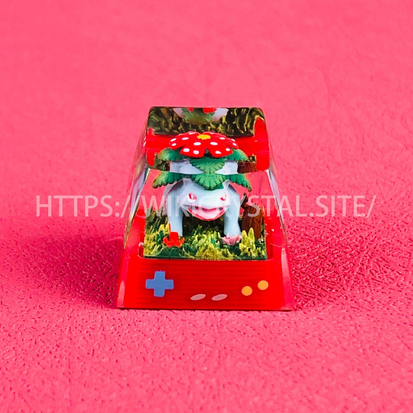 Pokémon Venusaur customized 1U keycap Pokémon keycap liquefied keycap craftsman keycap anime cherry MX keycap red keycap