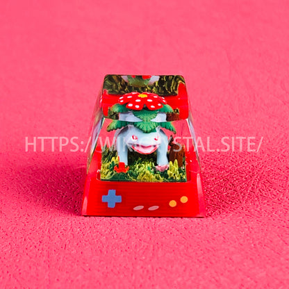 Pokémon Venusaur customized 1U keycap Pokémon keycap liquefied keycap craftsman keycap anime cherry MX keycap red keycap