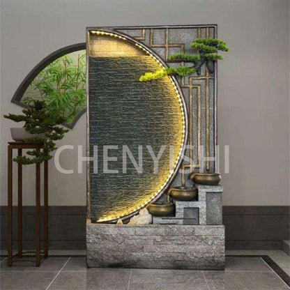 CHENYISHI Large Water Zen Fountain Pool Garden Waterscape B&B Landscaping Balcony Fish Pond Rockery Double-sided Flowing Water Ornaments