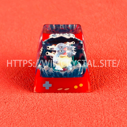 Pokémon Blastoise customized 1U keycap Pokémon keycap liquefied keycap craftsman keycap anime cherry MX keycap red keycap