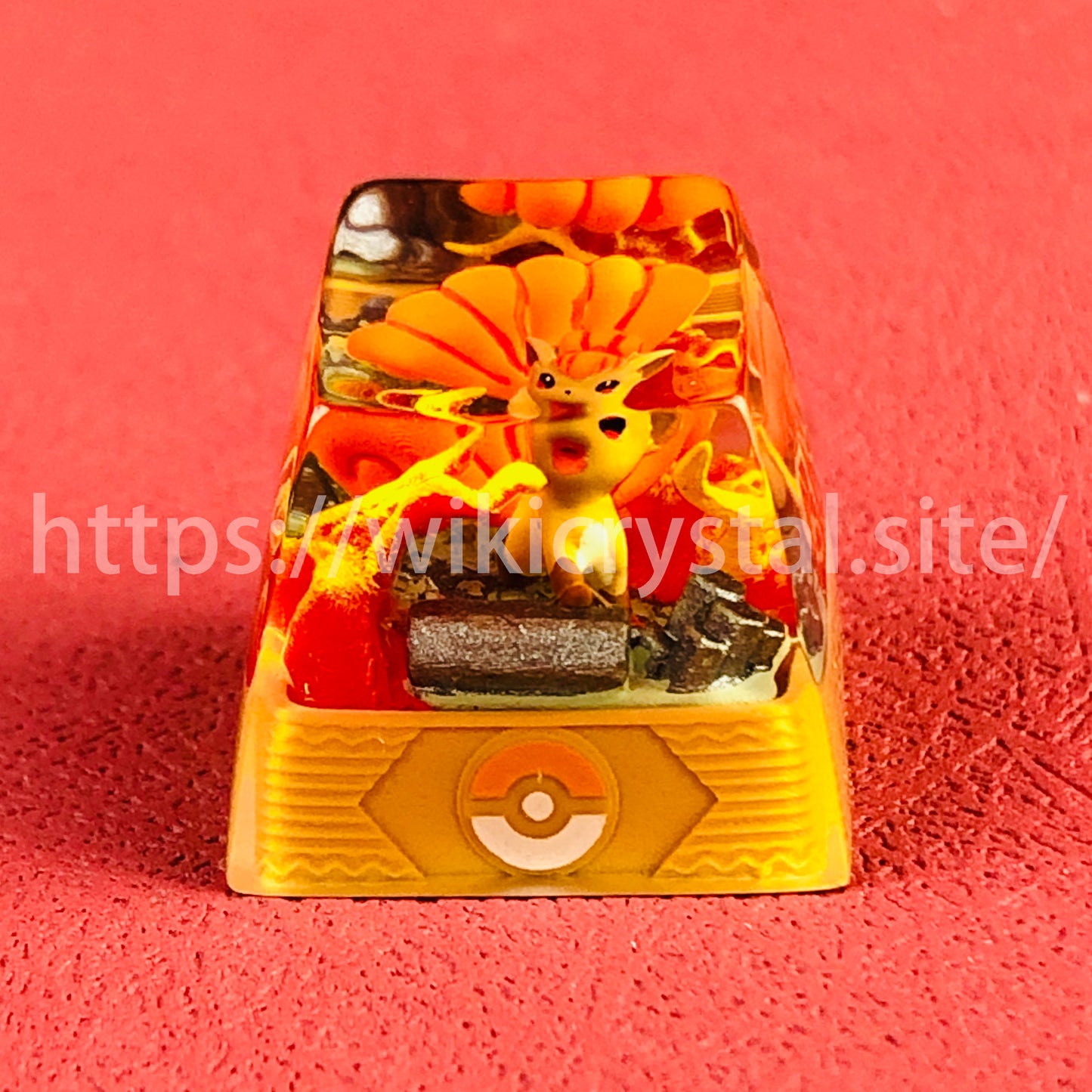 Vulpix Custom 1U Pokemon Keycap, Liquidate Artisan Anime Cherry MX Keycaps