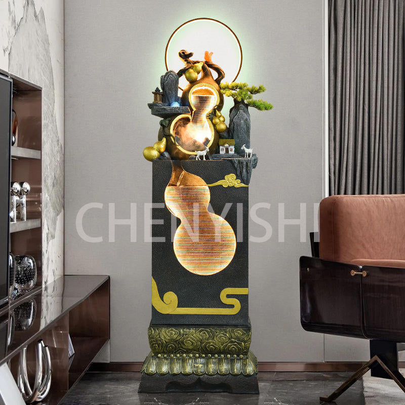 CHENYISHI Gourd Flowing Water Ornaments To Attract Wealth Office Living Room Feng Shui Rockery Water Landscape High-end National Style
