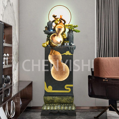 CHENYISHI Gourd Flowing Water Ornaments To Attract Wealth Office Living Room Feng Shui Rockery Water Landscape High-end National Style