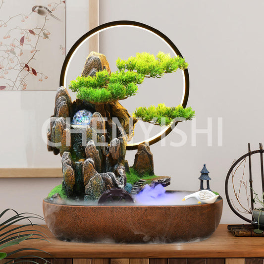 CHENYISHI Wholesale Flowing Water Fountain Rockery Waterscape Ornaments Circulating Water Office Wealth Decoration Housewarming Gift