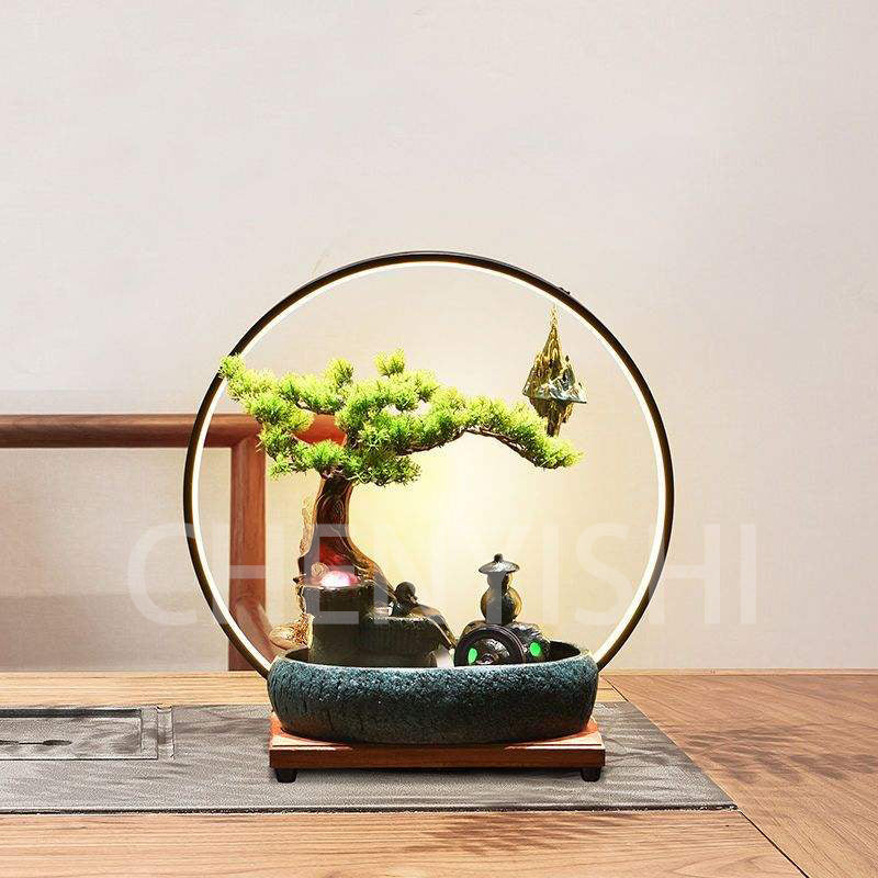 CHENYISHIRockery fountain Flowing Water Ornaments Circulating Water Feature Office Living Room Basin landscape Feng Shui Fortune