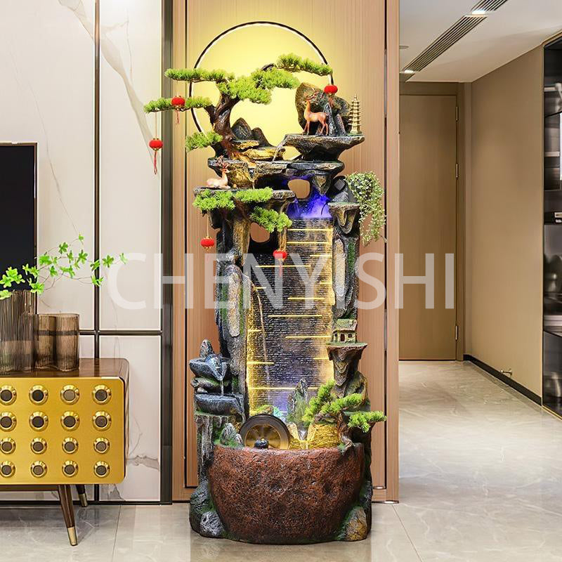 CHENYISHI Rockery Courtyard Water Curtain Fountain Wall Flowing Water Fountain Circulating Water Landscape Fish Tank Decoration