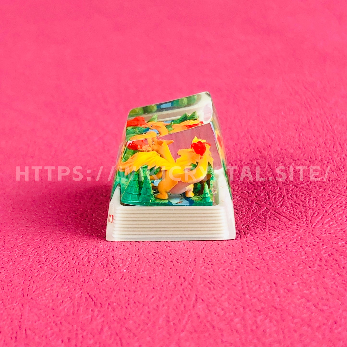Pokémon Charizard custom 1U keycap Pokemon keycap liquefied keycap artisan keycap anime cherry MX keycap yellow keycap