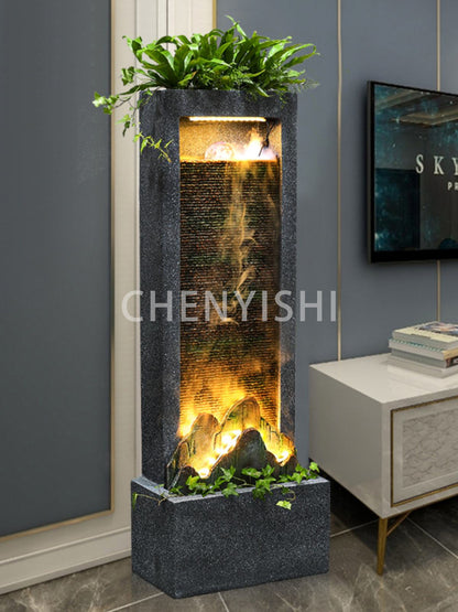 CHENYISHI Water Curtain Wall Floor-standing TV Cabinet Circulation Waterfalls Ornaments Outdoor Statue For Garden Water Feature