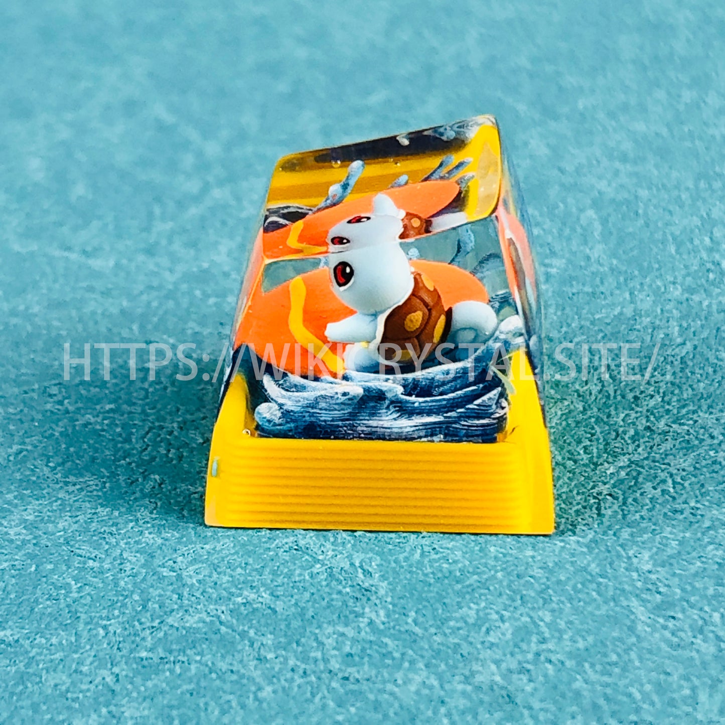 Pokemon Squirtle Custom 1U Keycap Pokemon Keycap Liquidate Keycap Artisan Keycap Anime Cherry MX Keycap, Yellow Keycap