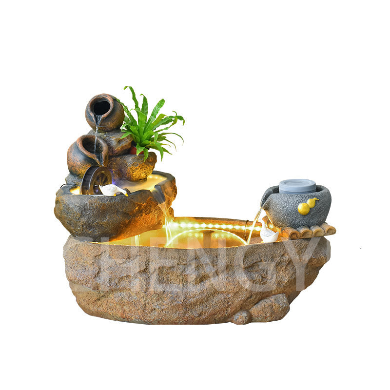 Pastoral flowing water landscape