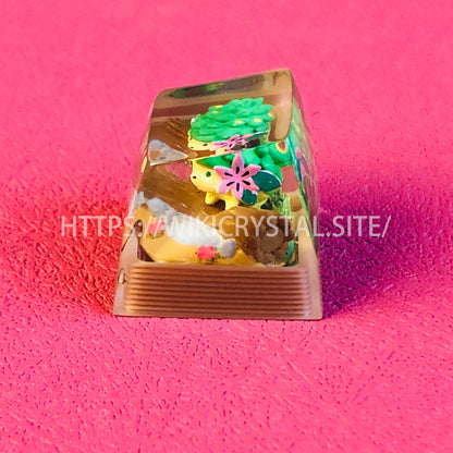 Shaymin custom craftsman keycaps, Pokemon resin keycaps, anime Cherry MX keycaps