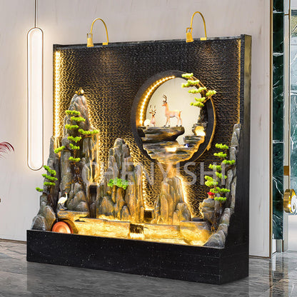 CHENYISHI Large Water Curtain Wall Flowing Water Screen Partition Landscape Outdoor Courtyard Garden Yard Waterscape Home Decor