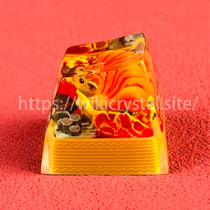 Vulpix Custom 1U Pokemon Keycap, Liquidate Artisan Anime Cherry MX Keycaps