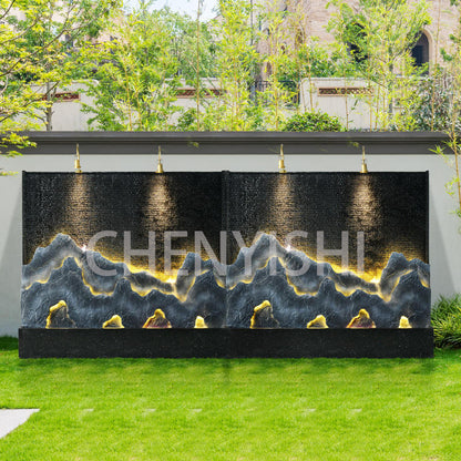 CHENYISHI Large Rockery Flowing Water Fountain Water Curtain Wall Partition Screen Courtyard Fish Pond Hotel Fortune-making Ornament