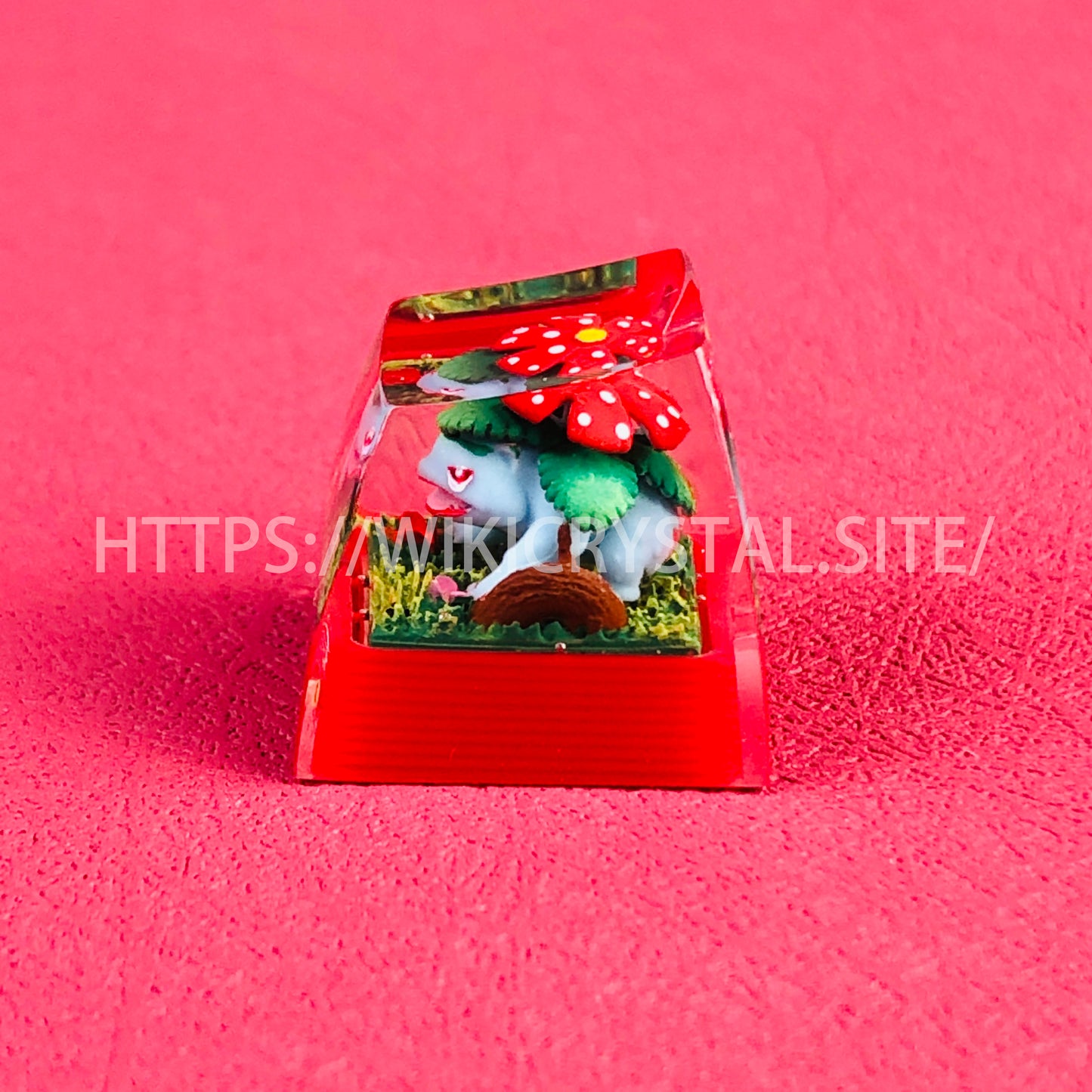 Pokémon Venusaur customized 1U keycap Pokémon keycap liquefied keycap craftsman keycap anime cherry MX keycap red keycap