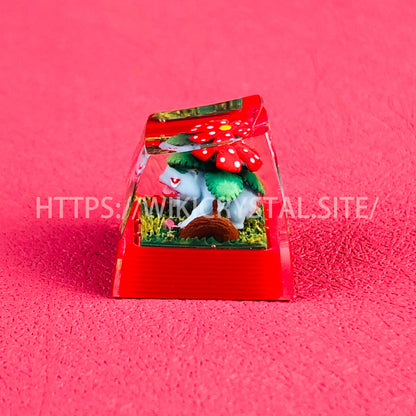 Pokémon Venusaur customized 1U keycap Pokémon keycap liquefied keycap craftsman keycap anime cherry MX keycap red keycap