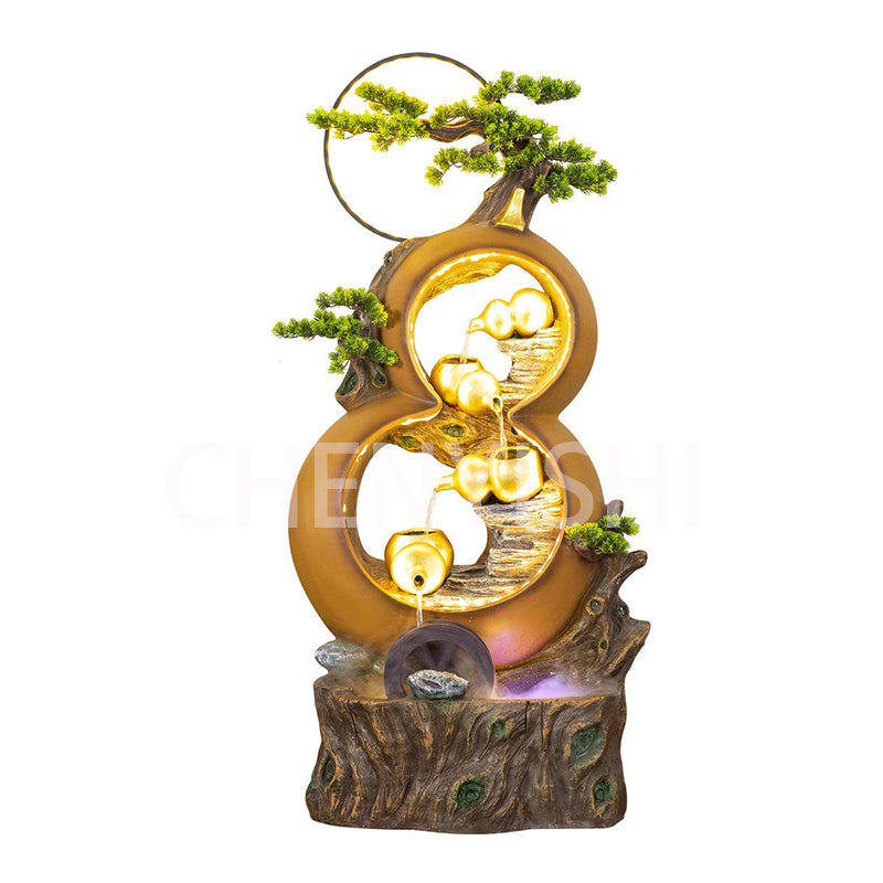 CHENYISHI Gourd Flowing Water Ornaments To Attract Wealth Office Living Room Feng Shui Rockery Water Landscape High-end National Style