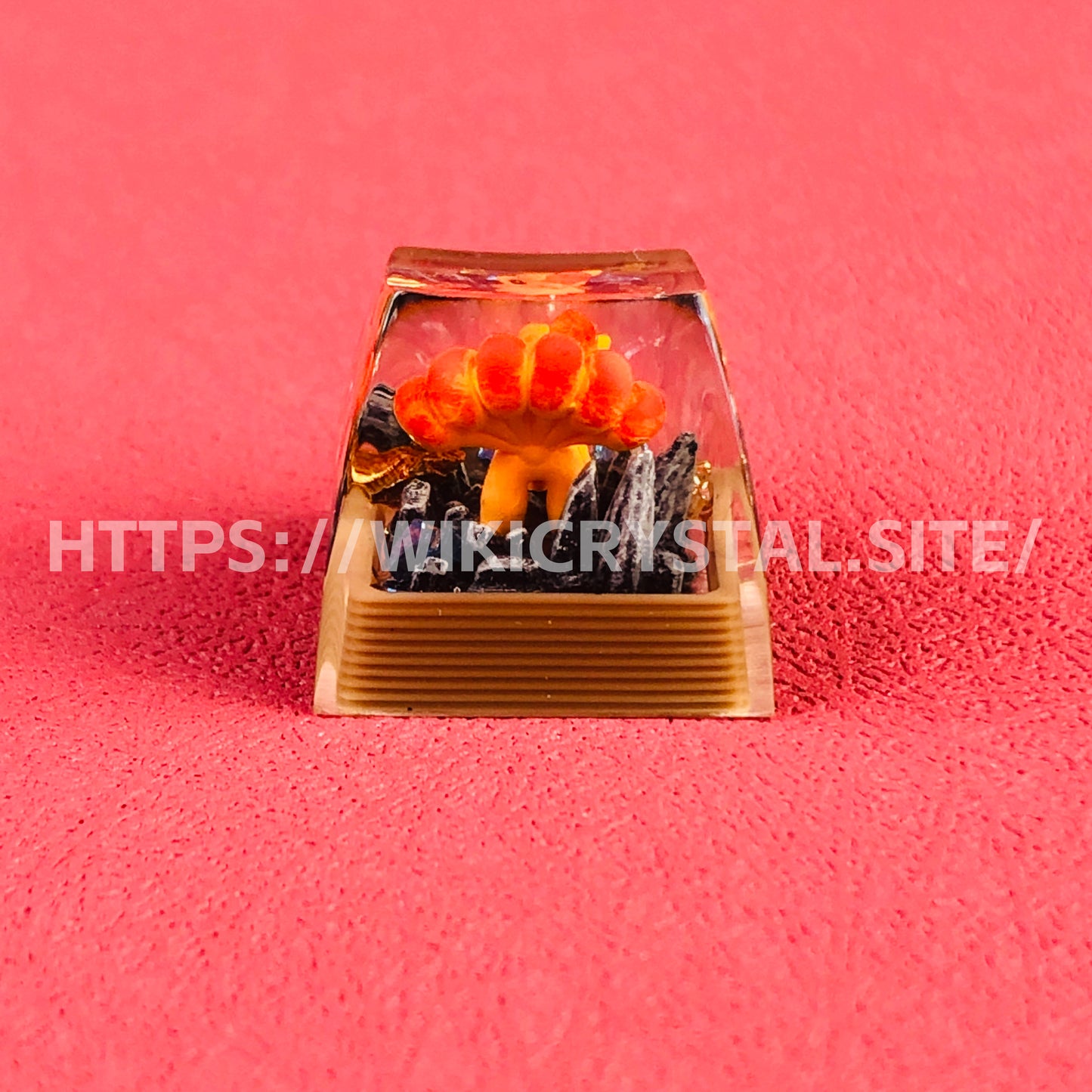 Pokémon Vulpix custom 1U keycap Pokemon keycap liquefied keycap artisan keycap anime cherry MX keycap yellow keycap