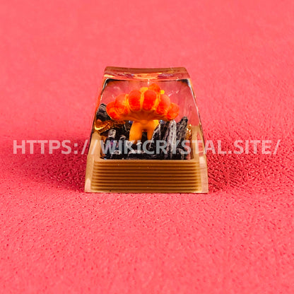 Pokémon Vulpix custom 1U keycap Pokemon keycap liquefied keycap artisan keycap anime cherry MX keycap yellow keycap