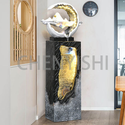 CHENYISHI New Chinese-style Flowing Water Fountain Ornaments Circulating Water Floor-to-ceiling Living Room Interior Decor