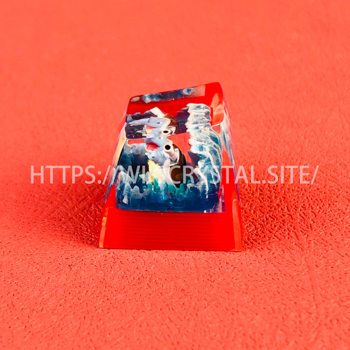 Pokémon Blastoise customized 1U keycap Pokémon keycap liquefied keycap craftsman keycap anime cherry MX keycap red keycap