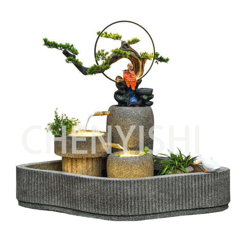 CHENYISHI Feng Shui Wheel Courtyard Rockery Flowing Water Landscape Fountain Ornaments Balcony Fish Pond Landscaping Zen Garden
