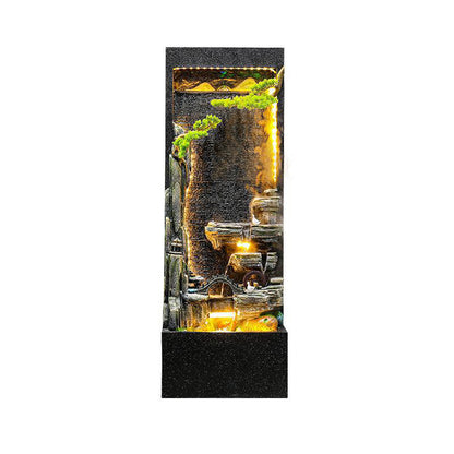 Chinese style flowing water fountain attracts wealth