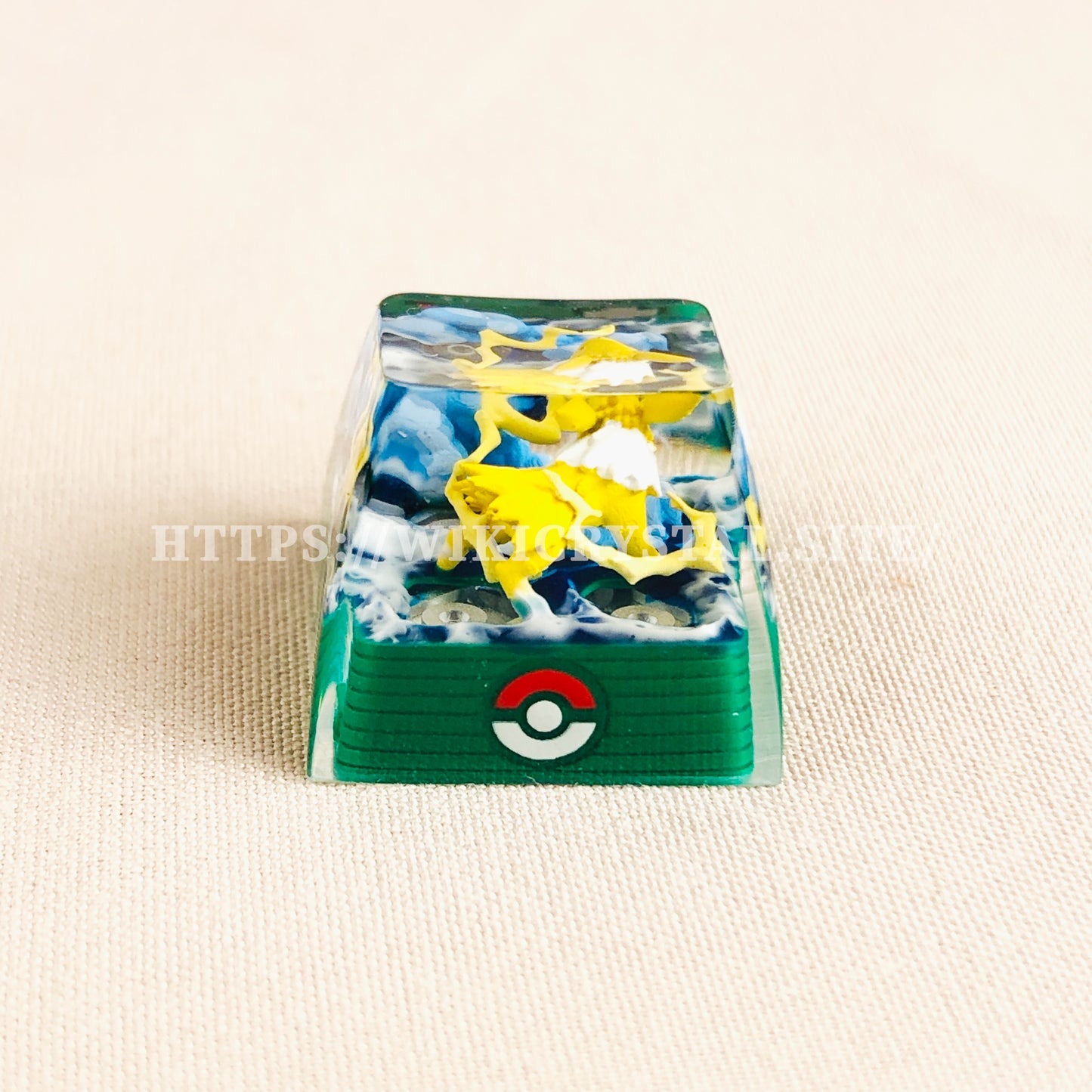 Pokemon Jolteon Custom 1U Keycaps Pokemon Keycap Liquidate keycap Artisan Keycap Anime Cherry MX Keycaps