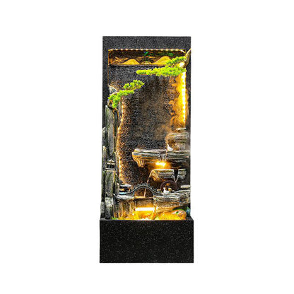 Chinese style flowing water fountain attracts wealth