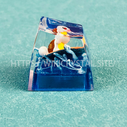 Pokemon Squirtle Custom 1U Keycap Pokemon Keycap Liquidate Keycap Artisan Keycap Anime Cherry MX Keycap