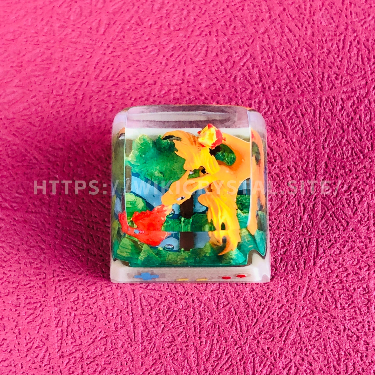 Pokémon Charizard custom 1U keycap Pokemon keycap liquefied keycap artisan keycap anime cherry MX keycap yellow keycap