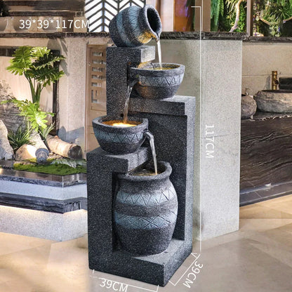 European Style Water Fountain Living Room Balcony Indoor Courtyard Garden Layout Nordic Decoration Landscape