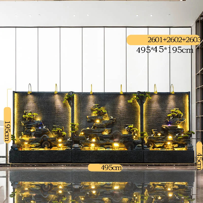 CHENYISHI Water Curtain Wall Flowing Water Wall Rockery Flowing Water Fountain Home Decoration Housewarming Gift