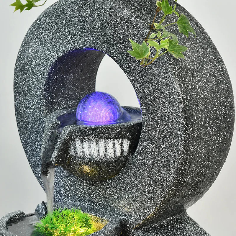 European Luxury Gray Home Decor For Garden Lawn Yard Indoor And Outdoor Water Fountain Housewarming Gift Waterfalls