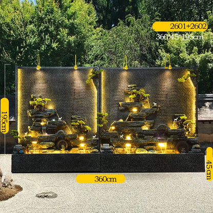 CHENYISHI Water Curtain Wall Flowing Water Wall Rockery Flowing Water Fountain Home Decoration Housewarming Gift