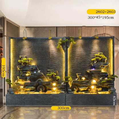 CHENYISHI Water Curtain Wall Flowing Water Wall Rockery Flowing Water Fountain Home Decoration Housewarming Gift