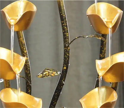 Gold Money Tree Tabletop Fountains Creative Circulating Waterfalls Feng Shui Ornament Living Room & Office Desktop