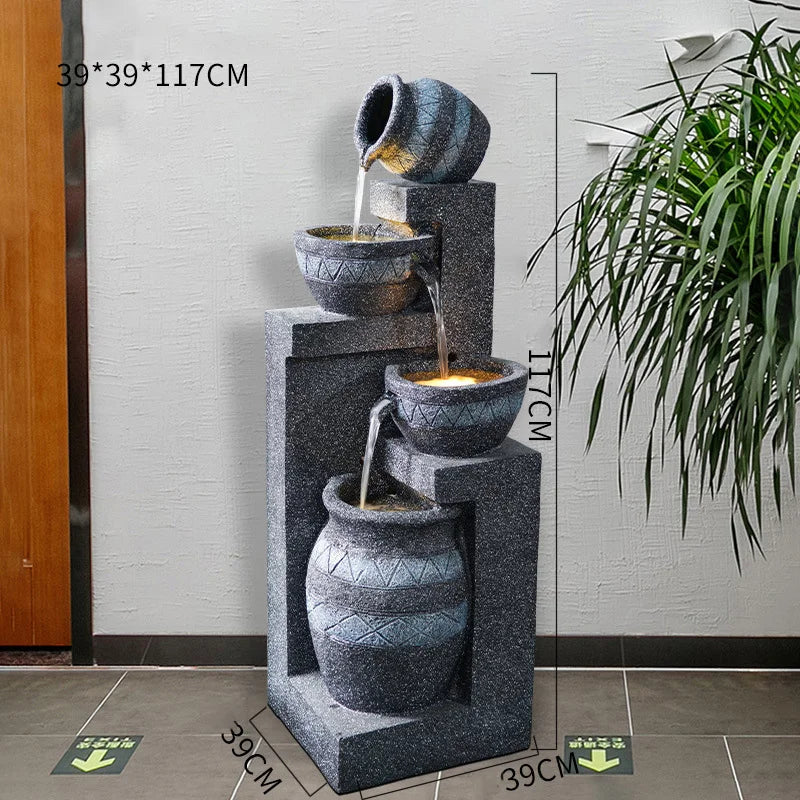 European Style Water Fountain Living Room Balcony Indoor Courtyard Garden Layout Nordic Decoration Landscape