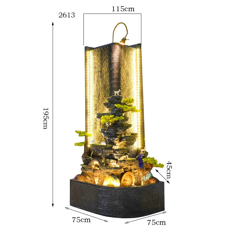 CHENYISHI Water Curtain Wall Flowing Water Wall Rockery Flowing Water Fountain Home Decoration Housewarming Gift