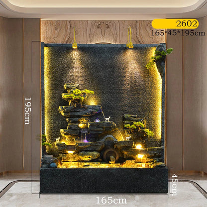 CHENYISHI Water Curtain Wall Flowing Water Wall Rockery Flowing Water Fountain Home Decoration Housewarming Gift